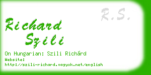 richard szili business card