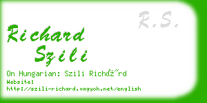 richard szili business card